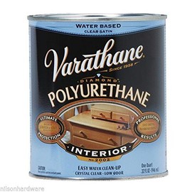 1 Qt Clear Satin Varathane Water-Based Interior Wood Polyurethane 200241H