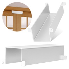 Metal Bifold Door Lock,Fits Bi-Fold Closet Doors from 1 1/8" - 1 3/8" Thick- Double Doors Safety Locks Keep Toddler, Cats&Dogs Out of Cabinets, Pantry White (White, Big 2PCS)