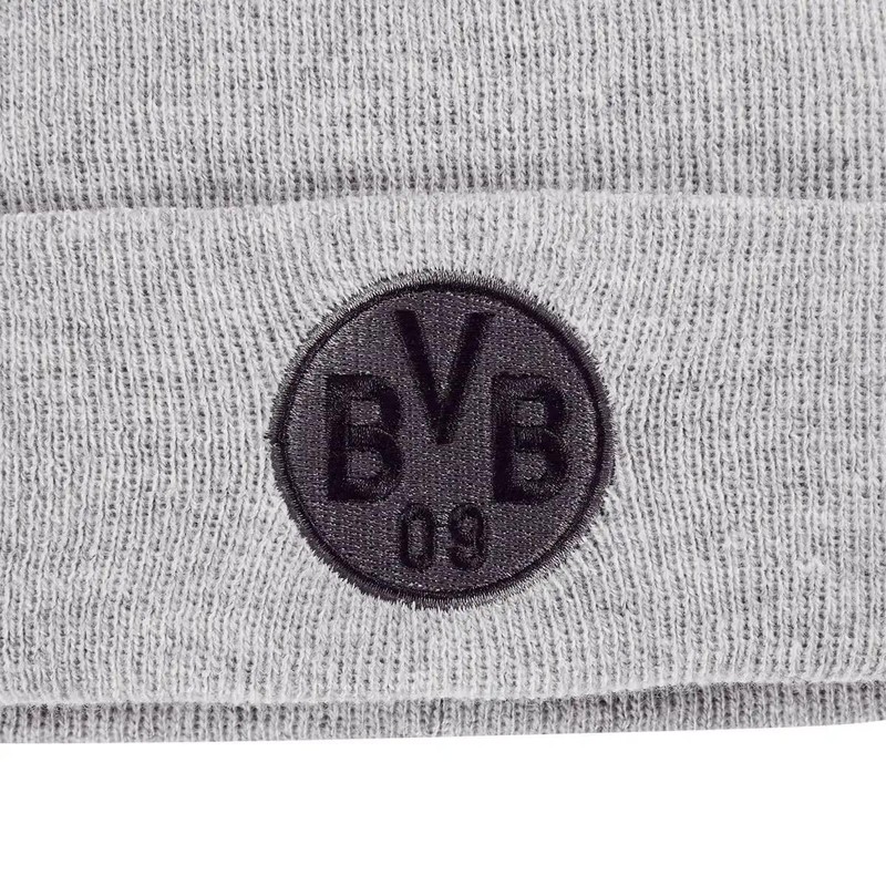 Borussia Dortmund BVB Logo Beanie Light Grey, gray, One Size