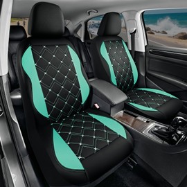 Road Comforts Seat Covers, Premium Leather Car Seat Covers Front Seat for Women Girls,Airbag Compatible, Automotive Seat Covers Universal Fit Most Cars,Vans,Truck,SUV