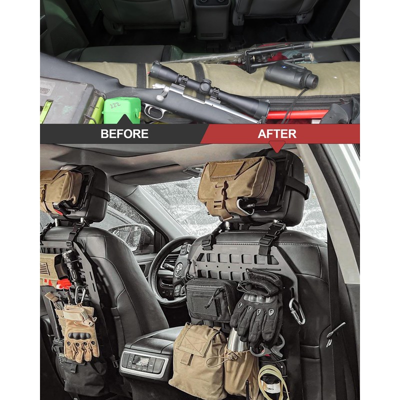 Rigid Molle Panels for Vehicles + Molle Headrest Panel Universal