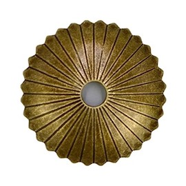 Tiazza 10Pcs Radial Brass Backplate Washers Classical Furniture Decoration Gasket Brass Hardware Accessories (Bronze) - Diameter: 1.5 Inches