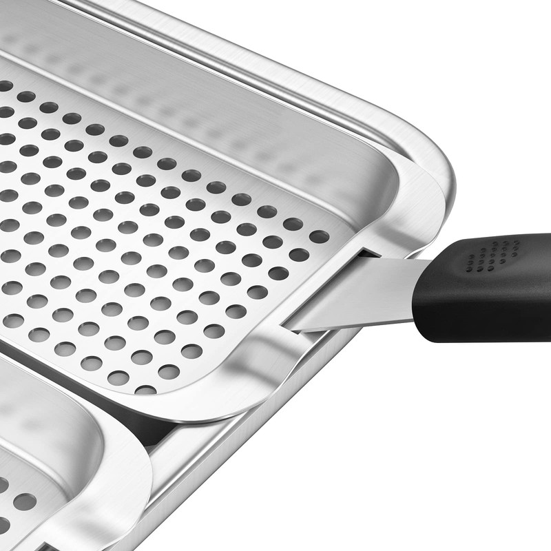 Grill Basket Set - BBQ Grill Tray with 3-Piece Grill