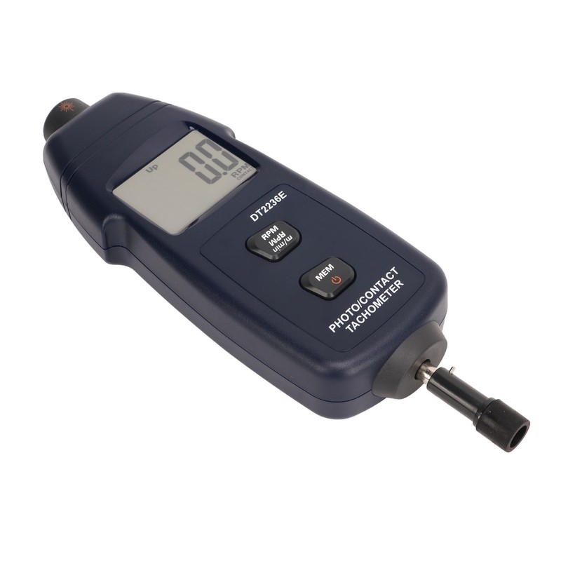 Digital Tachometer Handheld White Backlit Auto Data Save Non Contact