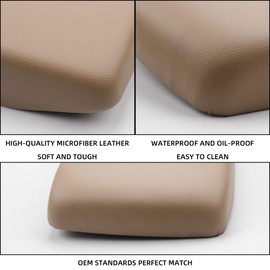 Dasbecan Center Console Armrest Cover Lid kit Compatible with 2008 2009 2010 2011 2012 2013 Toyota Highlander Beige