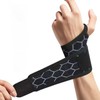 LUVILS Sports Honeycomb Wrist Support Breathable Elastic Band Black Right