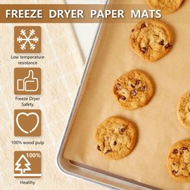 Tray Mats Set for Harvest Right Freeze Dryer Large Trays, Harvest Right Freeze Dryer Accessories, Freeze Dryer Parchment Paper Set, Food Grade Materials，19.6 X 8.3 in (200PCS)