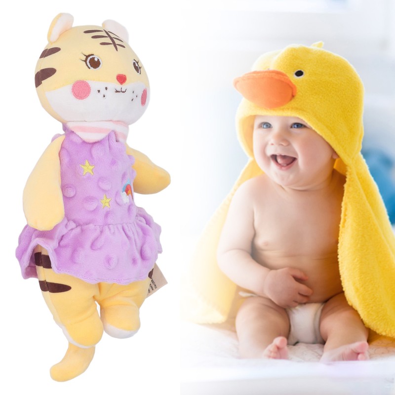 Plush Comfort Toy Teether Chewable 3D Granular Touch Cartoon Design