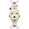 Leviton 15-Amp, 250-Volt, Narrow Body Single Receptacle, Straight Blade, Commercial