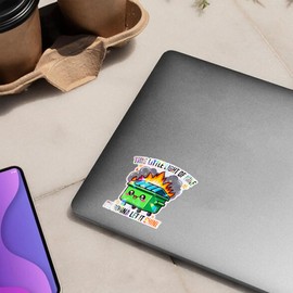 VOTANTA (3 Pcs, 3 inch) - This Little Light of Mine I'm Gonna Let It Shine Sticker, Holographic Dumpster Fire Meme Stickers, Funny Work Quote Humor Decals Gifts Decoration for Laptops Phones Bottle