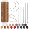 Ftyiwu Waxed Thread, Upholstery Needle and Thread 32 Yards with