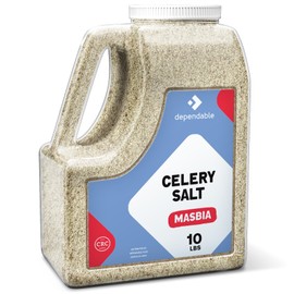 Dependable Food Celery Salt - 10 lb. Bulk Jug – Natural, Non-GMO, Kosher Celery Salt Seasoning in Resealable Jar – Perfect for Cooking, Seasoning & Flavoring