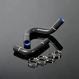 G-PLUS Black Silicone Radiator Coolant Hose Clamps Kit Compatible with CHEVY FLEETLINE/BEL AIR V8 1949-1954 2 PCS