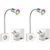 ledscom.de LESCH Reading Lamp Socket Lamp Chrome / White with