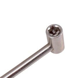 Guitar Pipe Wrench Truss Rod Neck Adjustment, Box Wrench, 0.25 inch (6.35 mm), 0.3 inch (7 mm), 0.3 inch (8 mm), 3-piece Set, Guitar Repair, Hexagonal Wrench, Guitar Parts, Silver/Black (Silver, 2.5