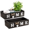 Bathroom Decor Box Toilet Paper Storage Box Bathroom Wood Tank with Home Sign Rustic Paper Holder Box Decor for Farmhouse Home Kitchen Bathroom Countertop Decor (Black)