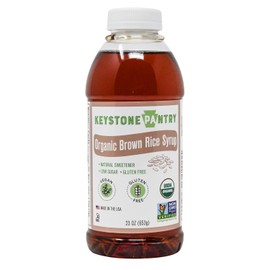 Keystone Pantry Organic Brown Rice Syrup – 23 OZ Bottle – Vegan and Gluten Free – HFC, Corn Fructose Syrup Substitute – for Baking – Great for Homemade Granola Bars – Coffee Sweetener – DE 42 – 1 BOTTLE