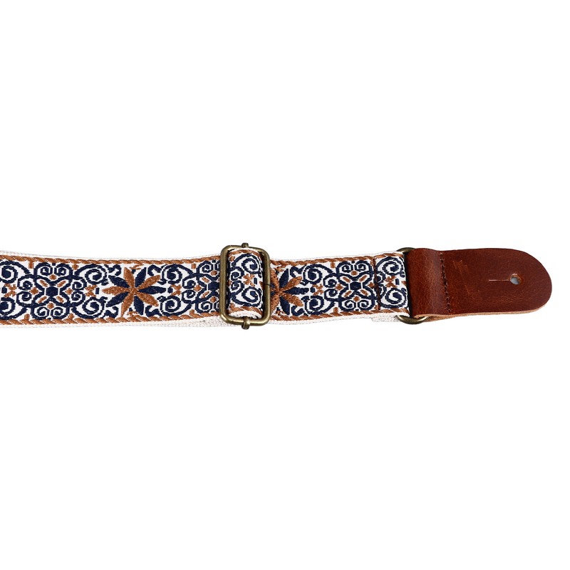 Embroidered Ukulele Strap Ethnic Style Adjustable Length Nylon Leather Comfortable