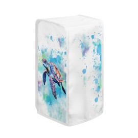 TODIYADDU Blue Paint Turtle Can Opener Dust Cover Novelty Electric Can Opener Cover with Simple Organization Small Kitchen Appliance Covers for Women Men Dust Protection Stain Resistant Gifts