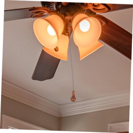 Operitacx 5 Stück perlenbesetzte Lüfterzugkette Lüfter ziehen leichte Zugkette dekorativ Zugketten-Anhänger-Verlängerung Ventilatorkettenverlängerung hölzern