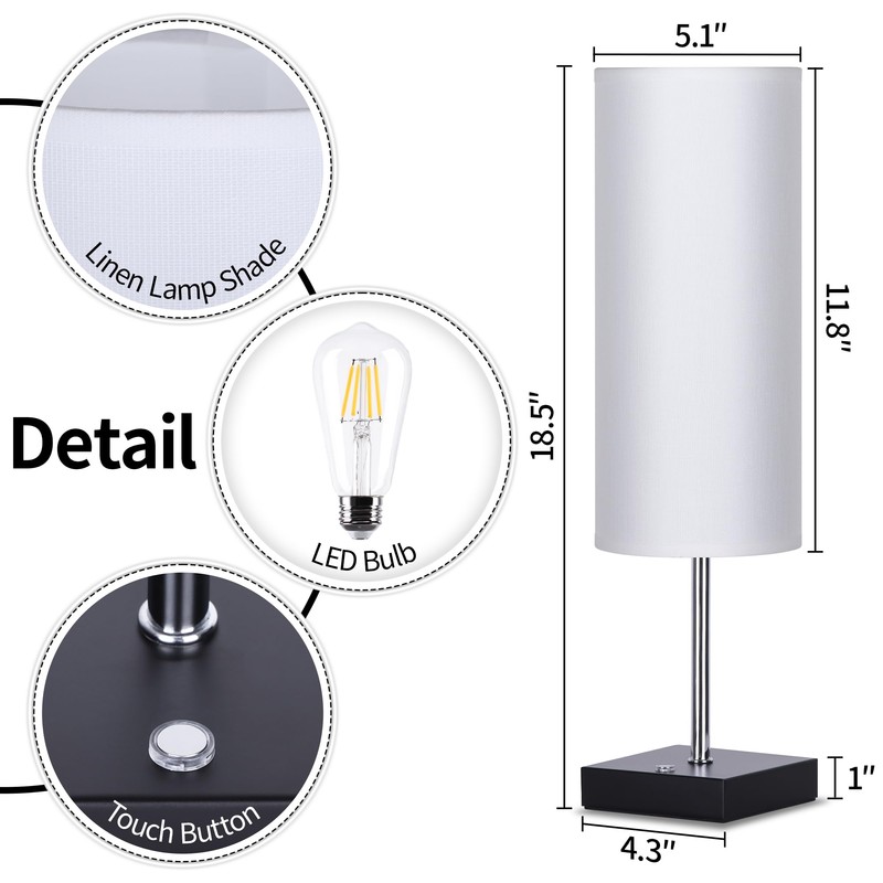 AVV Cordless Table Lamp, 5000mAh Battery Operated Lamp for Night