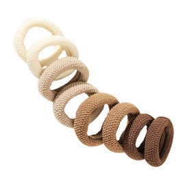 WOONEKY Thick Hair Ties for Women Girls Elastic Ponytail Holders 8 Pack Hair Ropes for Occasions