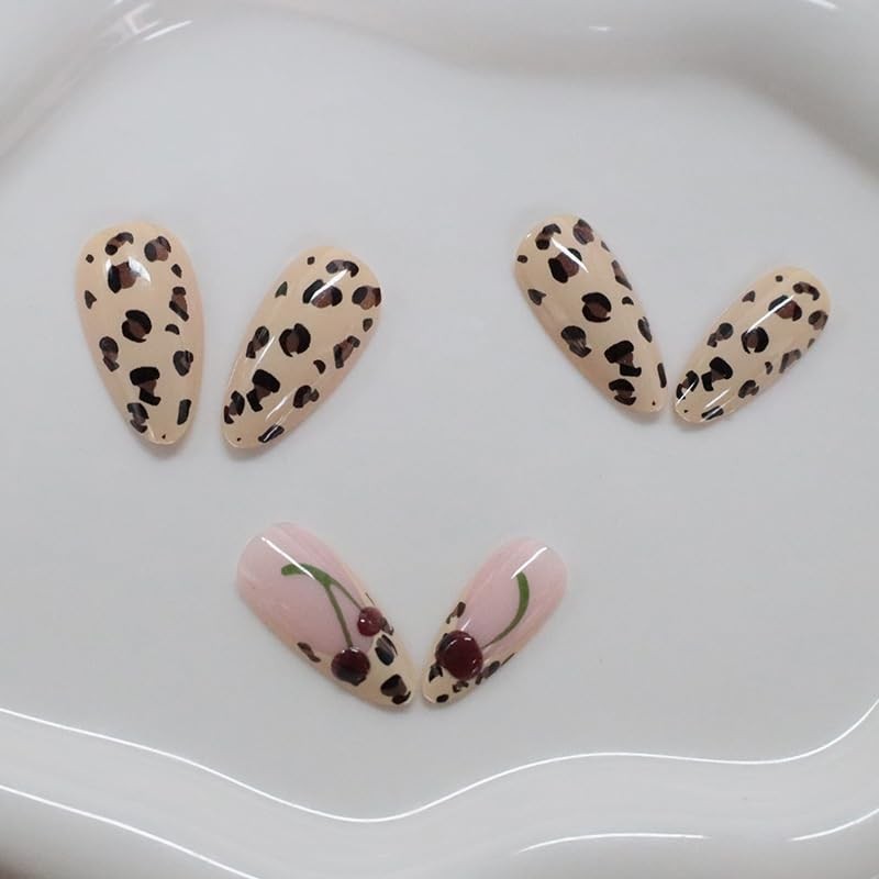 ONPRESS 24 Uñas Postizas De Verano, Almendradas Medianas, Con Diseño