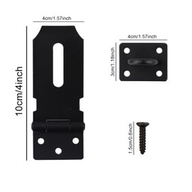 Door Padlock Hasp, 3 Inch Stainless Steel Padlock Hasp and Staple Shed Lock Hasp Shed Door Latch Heavy Duty Gate Lock Latch Security Hasp and Staple for Door Window Cabinet Pet Cage Crate