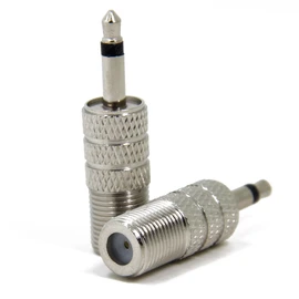 Ancable 2-Pack 3.5mm 1/8-inch Mono Male to F-Type Female Coaxial Cable Converter Adapter for FM Bose Wave Radio Antenna