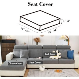 Magic Sofa Covers Soothing Home Sofa Covers 2025 New Super Stretch Couch Couch Covers for Sectional Sofa Sofa Hero Covers for Couch for Pets (Gray,Large Single Seat Cover)
