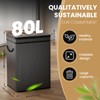 Mihoho 80 Liter/21 Gallon Large Trash Can with Lid, Garbage