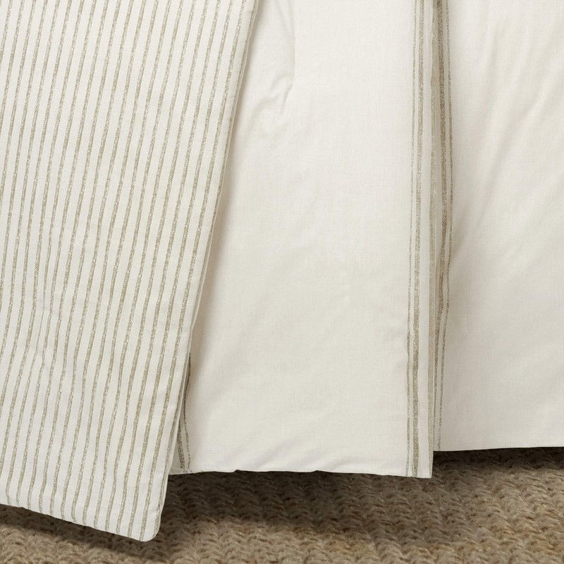 Lush Decor Comforter Farmhouse Stripe, Full/Queen, Neutral