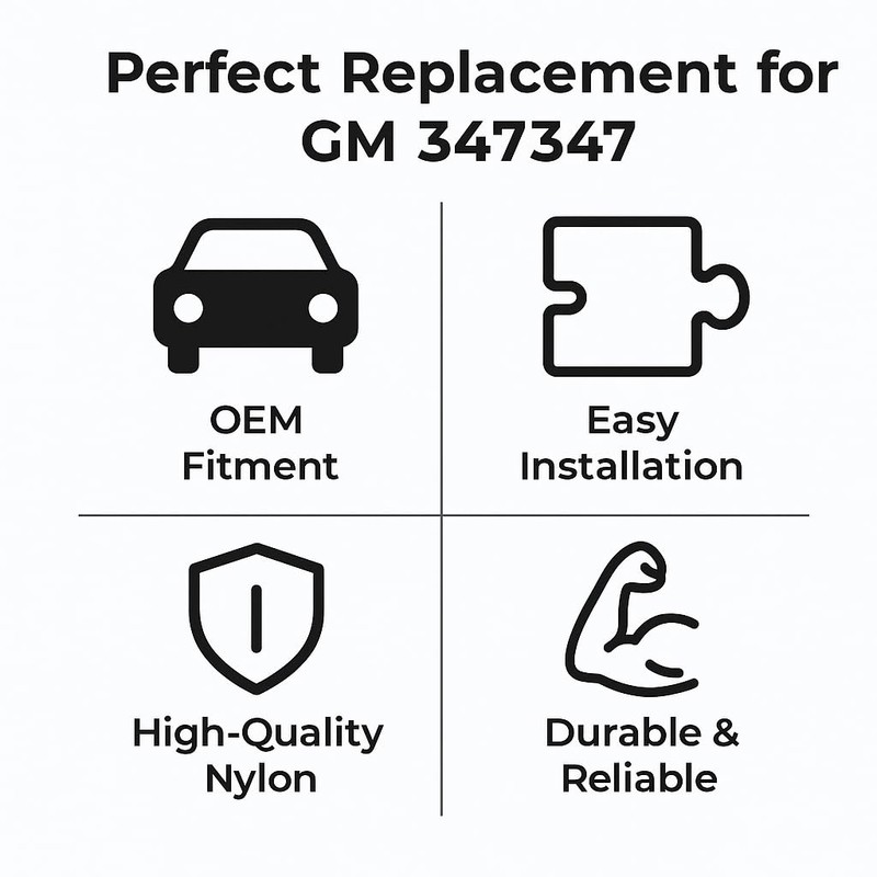 347347 60PCS Retainer Nut Fasteners, Headlamp Grille Clips