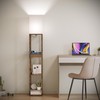 SUNMORY Floor Lamp with Shelves, Modern Dimmable Standing Lamp with