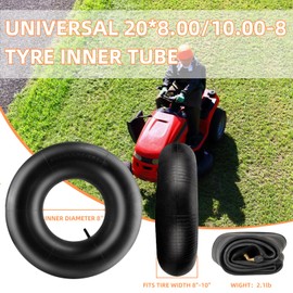 AZIEMARS 2 Pack 20X8-8 20X7-8 19X7-8 Inner Tube for ATV Quad 4 Wheeler Go Kart Baja Warrior Mini Bike Lawn Tractor Snow Blower Golf Cart Garden Trailer Heavy Duty Lawn Mower