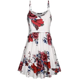 Qnursma Vestido floral de verano para maternidad, tirantes delgados, lactancia materna, 28 Blanco Floral, S