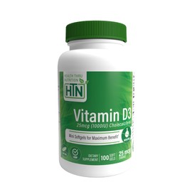 Health Thru Nutrition Vitamin D3 1,000iu 25mcg Cholecalciferol | Mini Softgels for Maximum Benefit | 3rd Part Tested | Non-GMO USP Grade in Organic EVOO | Immune Health Support (Pack of 100)