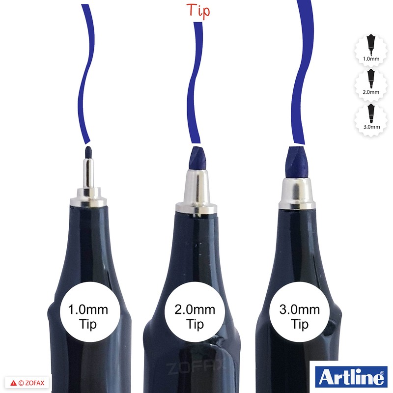 ARTLINE Ergoline Calligraphy Pens Sharp Line (3 x 1.0 2.0