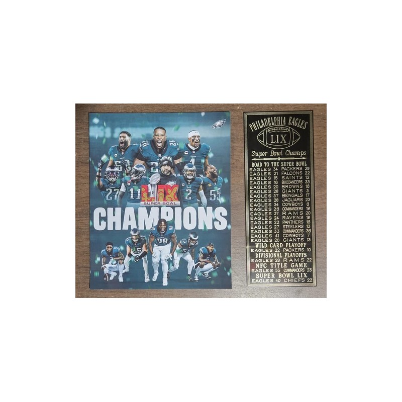 na Philadelphia Eagles 2024-2025 Super Bowl 59 Champions 12" X