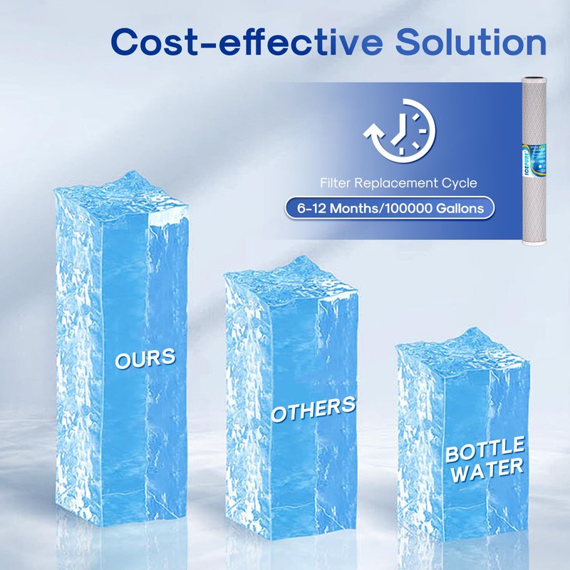 ICEPURE 20" x 2.5" Whole House CTO Carbon Sediment Water
