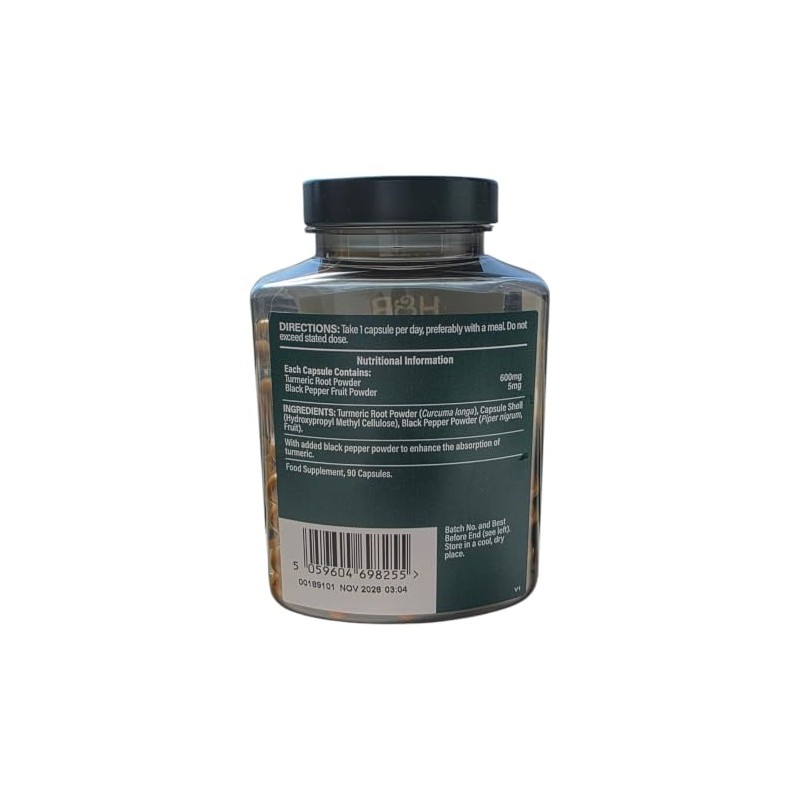 Holland & Barrett High Strength Turmeric 600mg with Black Pepper