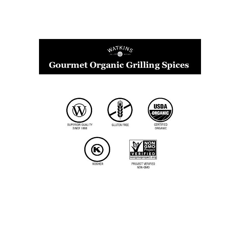 Watkins 1868 Organic Grilling Buttery Herb Seasoning, Bulk 9.8 oz