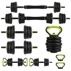 Adjustable Dumbbell Weights Set, 30/44/66/88 LBS Adjustable Dumbbell Weights Free Weight Set for Home Gym，44 Lbs,Round