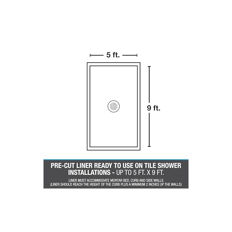 Oatey PVC Shower Pan Liner Gray 6' x 10'