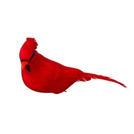 2Pcs Red Cardinals Birds for Christmas Clip-on Cardinal Feathered Artificial Bird with Decorations for Xmas Tree Ornaments Decor