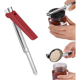 Effortless Arthritis Jar Opener,Non-Slip Bottle Opener,Can Opener Manual Lid Opener, Multifunctional Lid Opener for Weak Hands Seniors (Red)