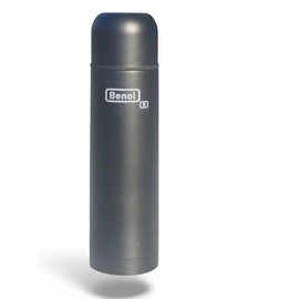 Benol Thermos Flask 500 ml, Black, Insulated Bottle with Drinking Cup, 12 Hours Hot / 24 Hours Cold, Dishwasher Safe, Completely Leak-proof and BPA-Free