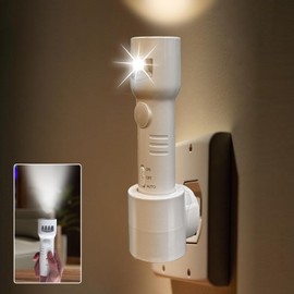 Motion Sensor Night Light,4 in 1 LED Rechargeable Plug in Flashlights & Nightlight,LED Emergency Power Failure Night Light for Bedroom, Hotel Hallways, Hurricane （1 Pack）