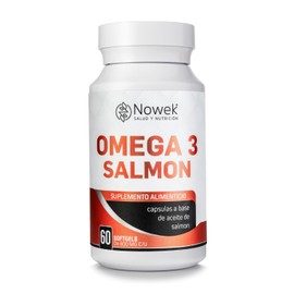 Nowek | Omega 3 con 160 mg EPA y 220 mg DHA por Porción | 60 Cápsulas Softgels | Suplemento Alimenticio en Cápsulas Blandas | Fórmula sin Aditivos | No exceder dosis recomendada