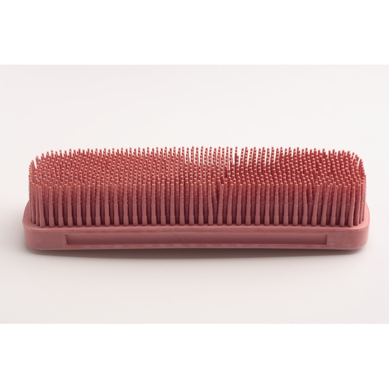 Fripac-Medis Friseur-Kleiderbürste, Naturkautschuk, Größe 15 x 5 cm, rot